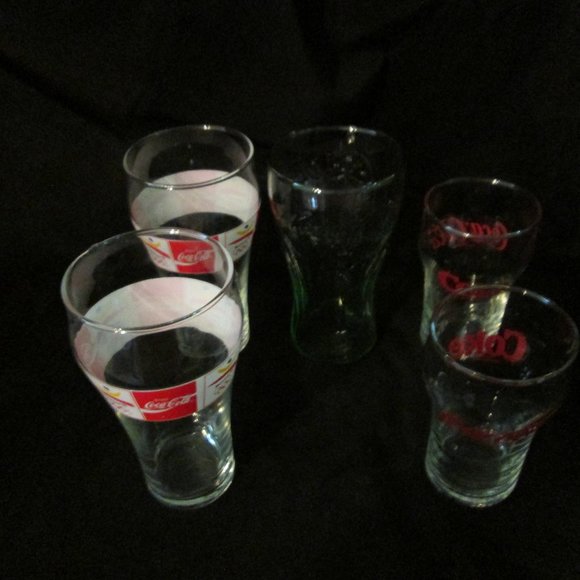 Lot of 5 Coca Cola Glasses - Picture 1 of 5